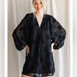 Jodifl Black Textured Dress